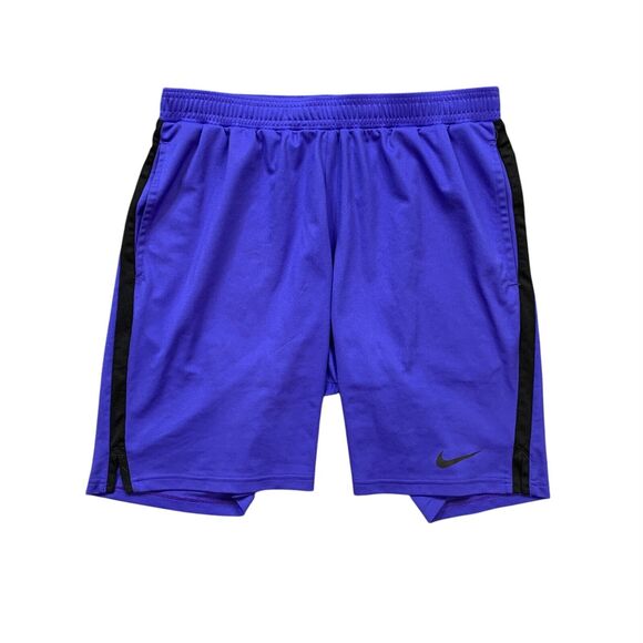 Nike Shorts Mens L Large Ocean Dri Fit Elastic Waist Exercise Training Running - Picture 1 of 12